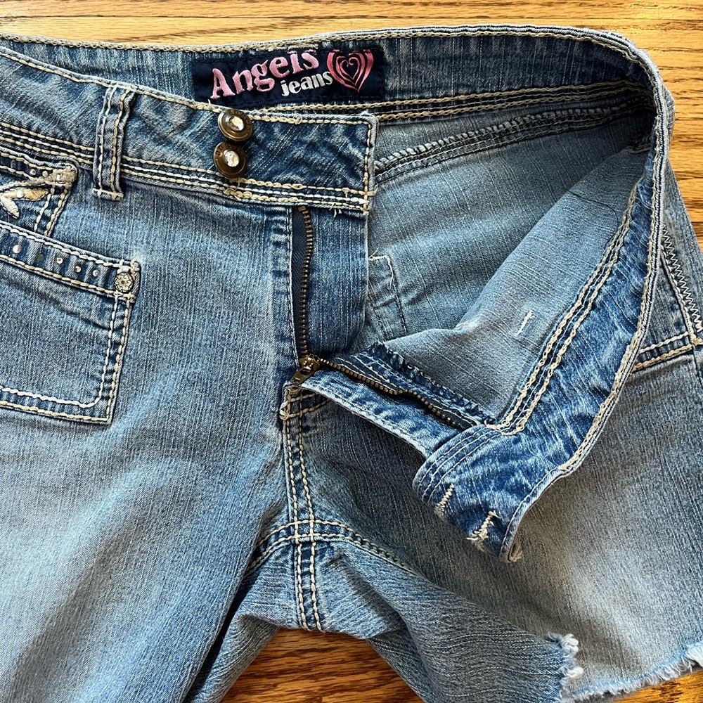 y2k angel jeans low rise jean cutoffs - Picture 8 of 8